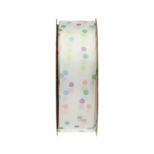 Polkadots Satin Fabric Ribbon - Spritz